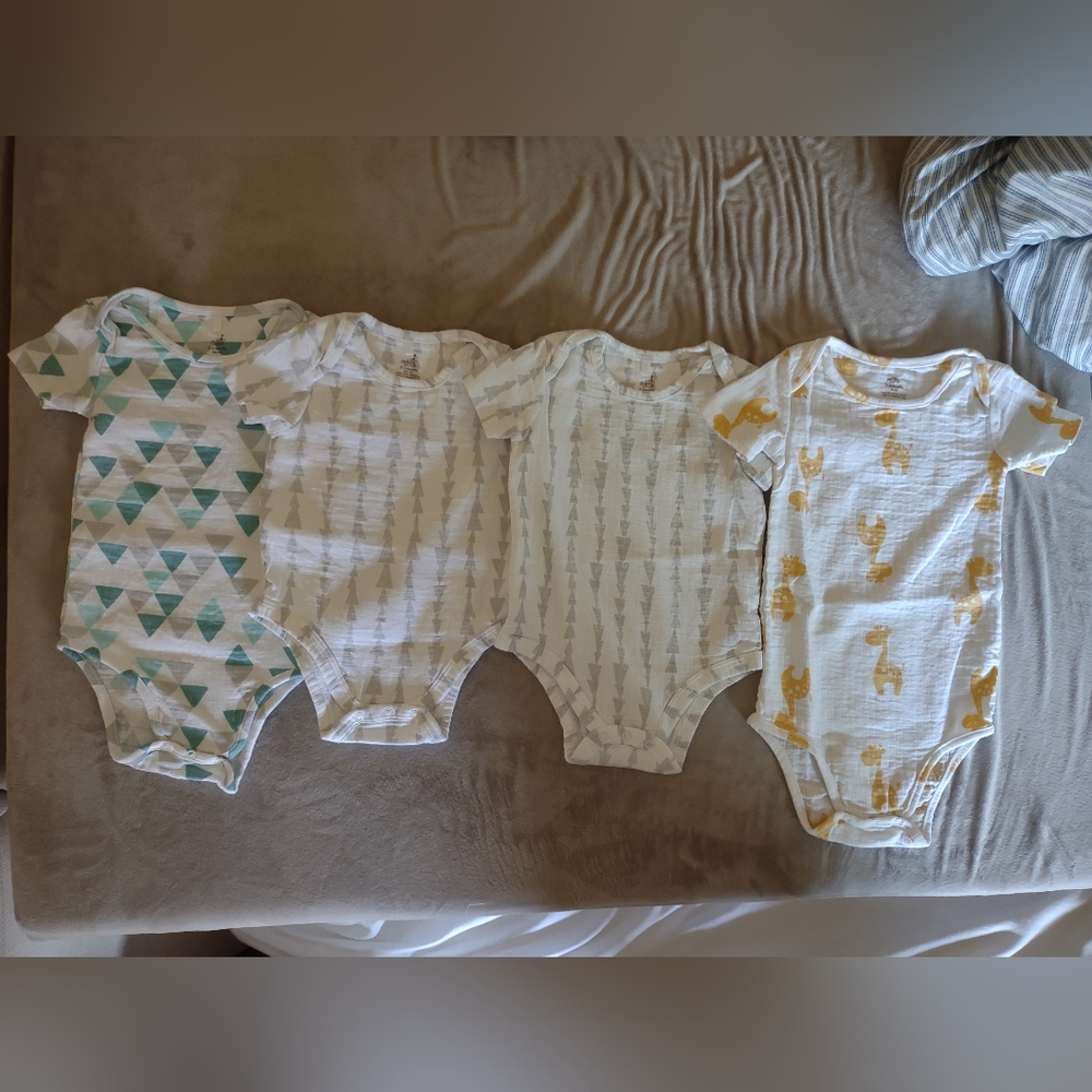 Aden Anais Baby Onesies Short Sleeve Bodysuits Bundle